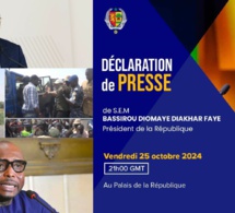 🔴DIRECT- Déclaration de Presse du PR Diomaye Faye face à la presse désavoue son PM Sonko et cie