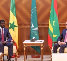 Sommet extraordinaire de l’OCI : Le Président Bassirou Diomaye Faye a eu un entretien fructueux avec son homologue mauritanien, le Président Mohamed Ould Cheikh El Ghazouani