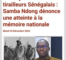 En Vertu de l'article L258 du code pénal Le  Haut Conseiller Samba Ndong,le Républicain Convaincu  porte plainte