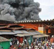 Incendie au marché central de Thiès: Plusieurs millions partent en fumée