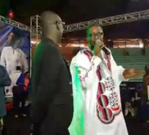 Pape Diouf au show case de son idole Youssou Ndour pour la sortie de son nouveau album au Stadium Marius Ndiaye