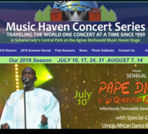 La compagny Américaine New African Production présente le chanteur Pape Diouf aux festivals Music Haven Concert Series